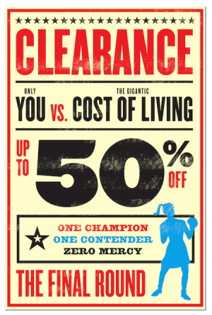 In-store poster inspired by a real boxing promotion.